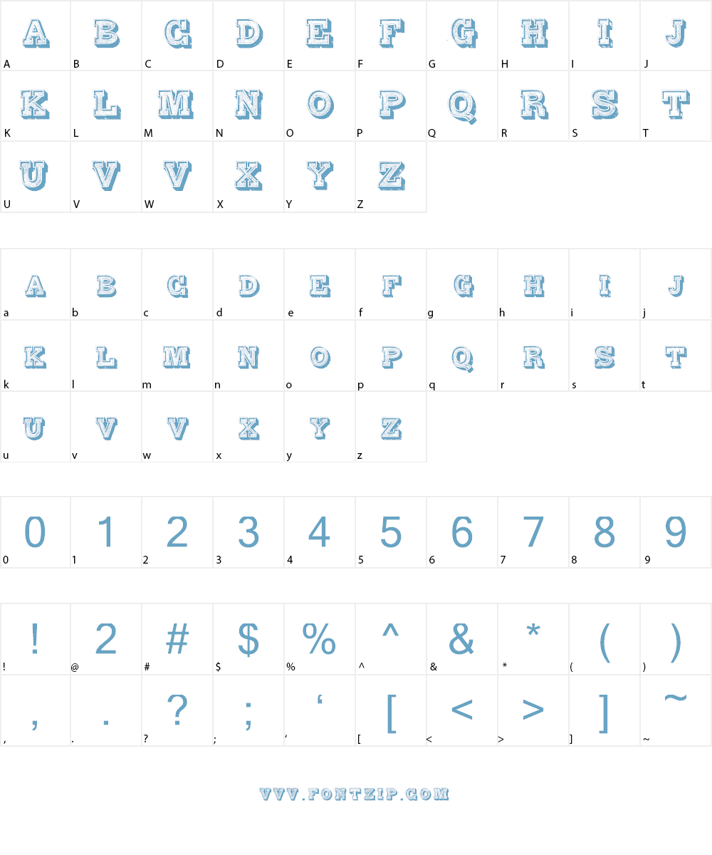 Alphabet Fantasie Font Character